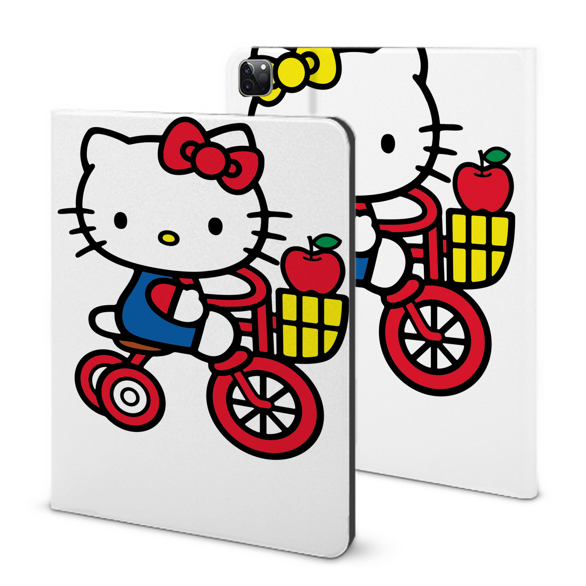 （画像用） Hello Kitty ハローキティ IPad ケース ブック型 PUレザー TPU 耐衝撃 軽量 薄型 ペン収納なし 全面保護 IPad 各モデル対応